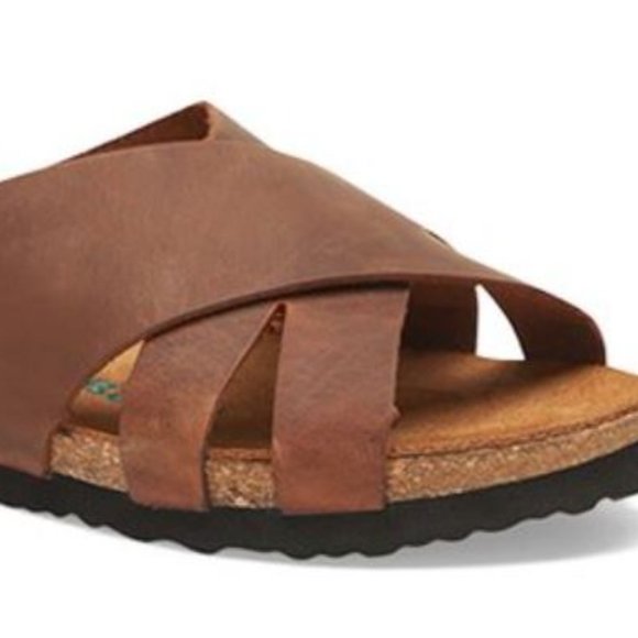 Comfortfüße | Brown Jesse Leather Sandal - Picture 1 of 2